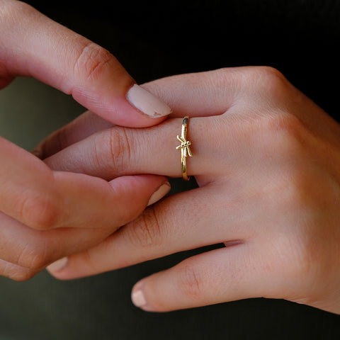 14K Solid Gold Dragonfly Ring - Delicate and Charming Fine Jewelry