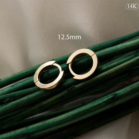 14K Gold Hoop / Huggie Earrings - Classic Elegance in Three Sizes