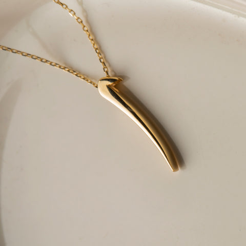 14K Gold Arabic Letter Alif Necklace - Tradition Meets Modern Elegance