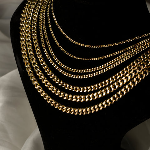 14K Gold Miami Cuban Curb Chain Link Necklace - Bold Elegance