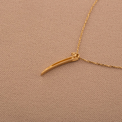 14K Gold Arabic Letter Alif Necklace - Tradition Meets Modern Elegance