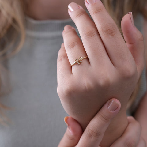 14K Gold Bicycle Ring - Unique Cycling-Themed Jewelry for Her