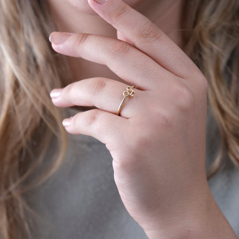 14K Gold Bicycle Ring - Unique Cycling-Themed Jewelry for Her