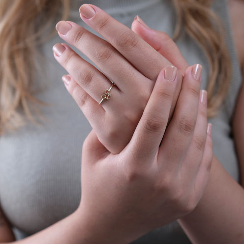 14K Gold Bicycle Ring - Unique Cycling-Themed Jewelry for Her