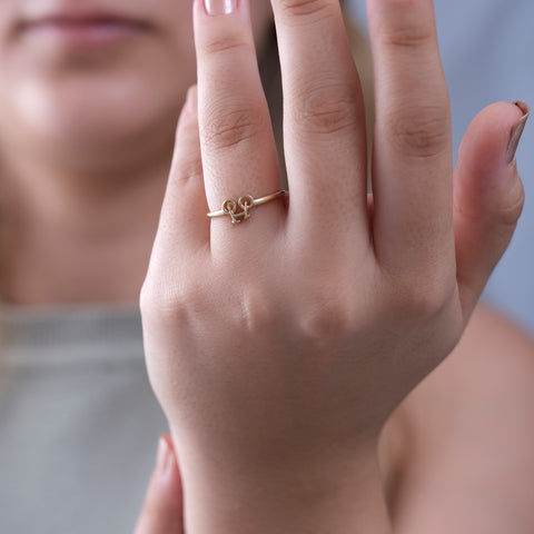 14K Gold Bicycle Ring - Unique Cycling-Themed Jewelry for Her