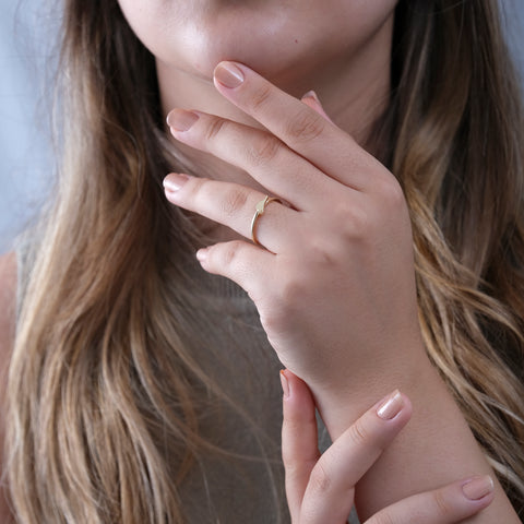 14K Gold Delicate Bird Ring - Charming and Elegant Jewelry